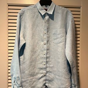 Untuckit Linen Blue Long sleeve shirt
